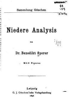 Paperback Niedere Analysis [German] Book