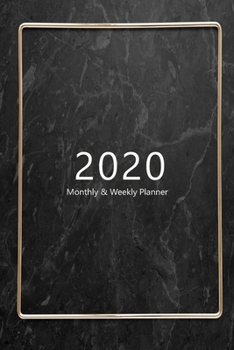 Paperback 2020 Monthly & Weekly Planner: Hourly appointment planner. 7 full daily columns. Schedule, arrange, plan events. Monday start week. 9.0" x 6.0". Port Book