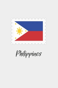 Paperback Philippines flag minimalist notebook: Country national flag travel journal notebook Book