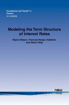 Paperback Modeling the Term Structure of Interest Rates: A Review of the Literature Book