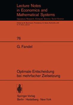 Paperback Optimale Entscheidung Bei Mehrfacher Zielsetzung [German] Book