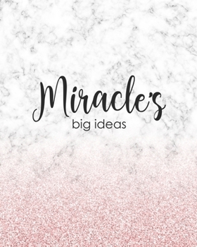 Paperback Miracle's Big Ideas: Personalized Notebook - 8x10 Lined Women's Journal Book