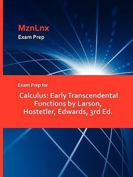 Paperback Exam Prep for Calculus: Early Transcendental Functions by Larson, Hostetler, Edwards, 3rd Ed. Book