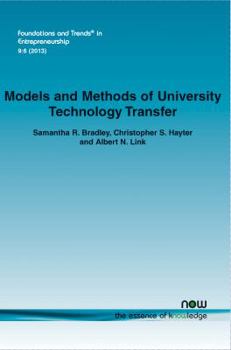 Paperback Models and Methods of University Technology Transfer Book
