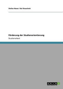 Paperback Förderung der Studienorientierung [German] Book