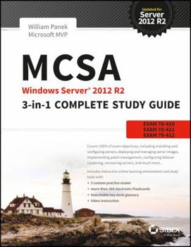 Hardcover Mcsa Windows Server 2012 R2 3-In-1 Complete Study Guide: Exam 70-410, 70-411, 70-412 Book