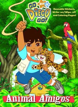 Paperback Go Diego Go!: Animal Amigos [With Reusable Stickers] Book