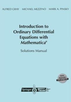 Paperback Introduction to Ordinary Differential Equations with Mathematica(r): Solutions Manual Book