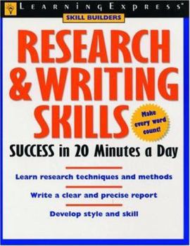 Paperback Research & Writing Skills Success in 20 Minutes a Day Book