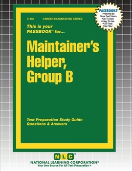Paperback Maintainer's Helper, Group B Book