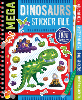 Paperback Dinosaurs Mega Sticker File Book