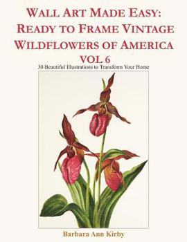 Wall Art Made Easy: Ready to Frame Vintage Wildflowers of America Vol 6: 30 Beautiful Illustrations to Transform Your Home