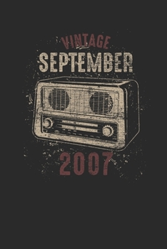 Paperback Vintage September 2007: Dotted Bullet Notebook - Birthday Gift or Anniversary Gift Idea Book