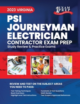 Paperback 2023 Virginia PSI Journeyman Electrician: 2023 Study Review & Practice Exams Book