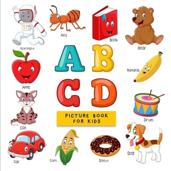 Paperback ABCD Picture Book for Kids: Learning Alphabets Made Easy Book