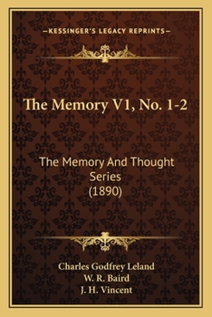 Paperback The Memory V1, No. 1-2: The Memory And Thought Series (1890) Book