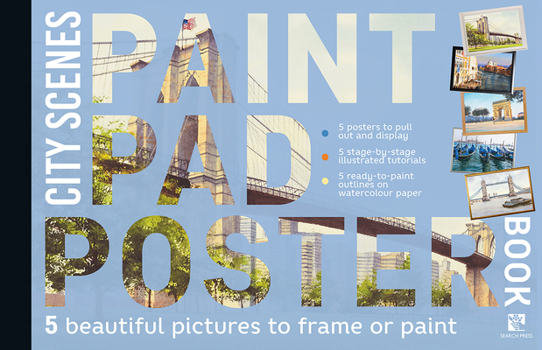 Paperback Paint Pad Poster Book: City Scenes Book