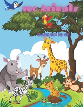 Paperback 100 Animals - COLORING BOOK FOR KIDS: Sea Animals, Farm Animals, Jungle Animals, Woodland Animals and Circus Animals Book