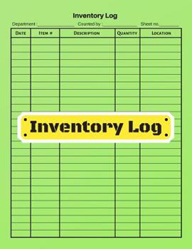 Inventory log: V.8 - Inventory Tracking Book, Inventory Management and Control, Small Business Bookkeeping / double-sided perfect binding, non-perforated