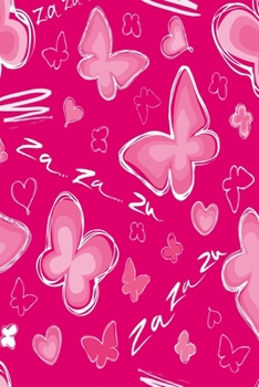 Pinke Schmetterlinge auf Pink Notizbuch: Schmetterling Notizbuch modernes und auff�lliges Notizbuch kariert 120 karierte Seiten Din A5 perfekt als Notizheft, Tagebuch und Journal Geschenk f�r Frauen u