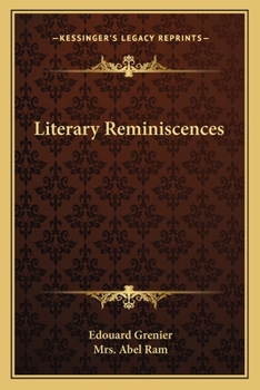 Paperback Literary Reminiscences Book