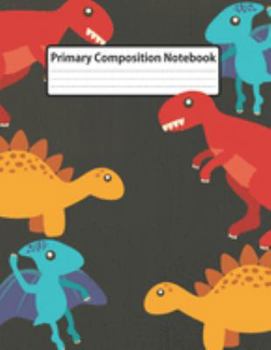 Paperback Primary Composition Notebook: Party Dinosaurs Book