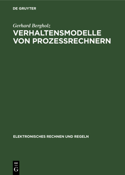 Hardcover Verhaltensmodelle Von Prozessrechnern [German] Book