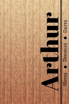 Manly Masculine Notebook with Personalized Monogram Arthur: A personalized monogram notebook just for you!