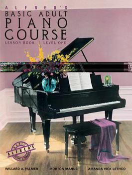 Paperback Alfred's Basic Adult Piano Course Lesson Book, Bk 1: Book & CD Book