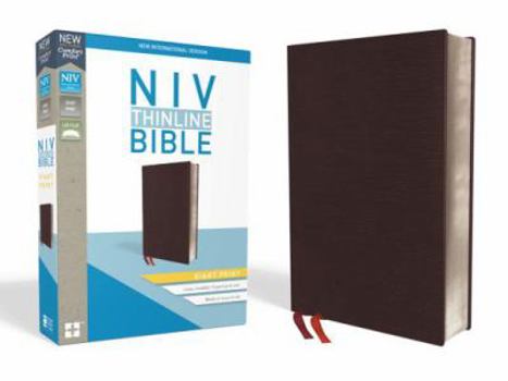 Bonded Leather NIV, Thinline Bible, Giant Print, Bonded Leather, Burgundy, Indexed, Red Letter Edition [Large Print] Book