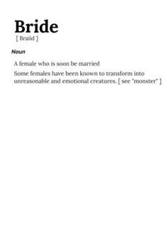 Bride: Funny Bride Notebook and Journal - Perfect Gift To Help Organise The Big Day, Wedding Notes, Costs, Ideas, Music, Guest List Etc  - 6" x 9" Inch - 120 lined Pages