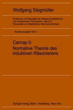 Paperback Carnap II: Normative Theorie Des Induktiven R?sonierens [German] Book