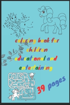 Paperback coloring book for children: Color unicorns and paint by numbers. 39 Pages, format 6 x 9 Book