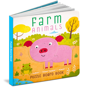 Paperback Farm Animals Puzzle Board Book