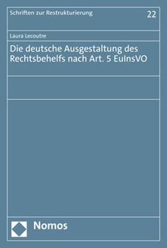 Paperback Die Deutsche Ausgestaltung Des Rechtsbehelfs Nach Art. 5 Euinsvo [German] Book