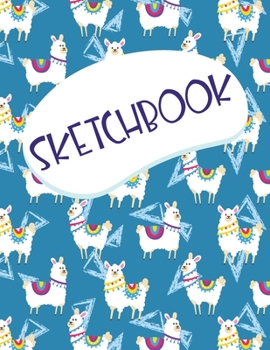 Paperback Sketchbook: A Large Lovely Llama Pattern Design Blank Sketchbook for Drawing And Sketching Book