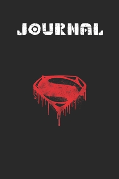 Journal: Batman V Superman Splattered Logo Tank Top Blank Journal Notebook Size for Diary Student Teacher Friend with 120 Pages of 6inx9in Blank Ruled Line Paper