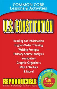 Paperback U.S. Constitution: Common Core Lessons & Activities Book