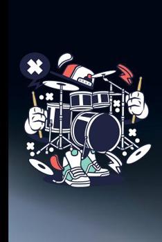 Paperback Drum Set: Drummers Instrumental Gift for Musicians (6x9) Music Notes Paper Book