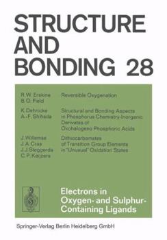 Paperback Electrons in Oxygen- And Sulphur Containing Ligands Book