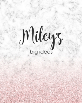 Paperback Miley's Big Ideas: Personalized Notebook - 8x10 Lined Women's Journal Book