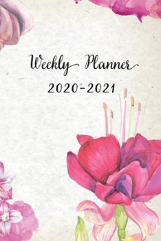 Paperback Weekly Planner 2020-2021: Pretty Floral Design Weekly and Monthly Planner - Perfect Gift for Girl Women Friends and Colleagues Book