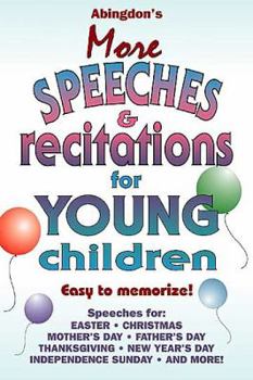 Paperback Abingdon's More Speeches & Recitations for Young Children Book