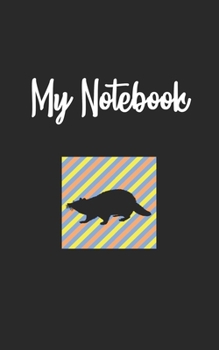 My Notebook: Racoon  Retro And Vintage Style 100 Pages And Lined