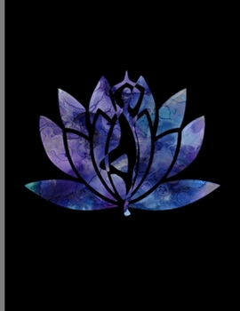 Paperback Lotus Flower: Calming Blue Waterlily Blossom Aquatic Plants Yoga Lovers Lined Notebook - 120 Pages 8.5x11 Composition Book