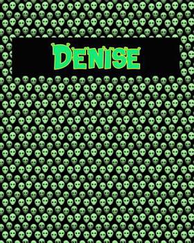 Paperback 120 Page Handwriting Practice Book with Green Alien Cover Denise: Primary Grades Handwriting Book