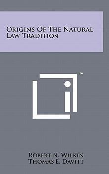 Hardcover Origins of the Natural Law Tradition Book