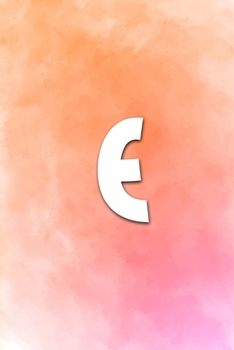 Paperback E: Initial E Notebook for Womens and Girls, Pink Purple 6 x 9 120 pages Book