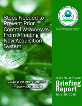Paperback Steps Needed to Prevent Prior Control Weaknesses From Affecting New Acquisition System Book