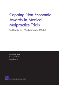 Paperback Capping Non Economic Awards in Medical Malpractice Trials: C Book